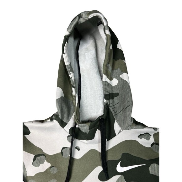 Nike Dri-FIT Hoodie Mens M Green Camo Fleece Pullover Comfy Warm Sports Hunting - Picture 4 of 9